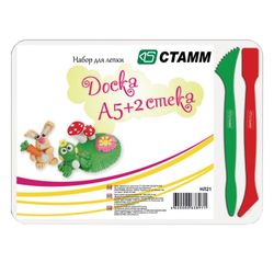 Board for sculpting A5 205х150 mm, STAMM, white, 2 stack