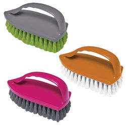 Brush for clothes / shoes large 9x14x6 cm plastic assorted color "Iron", YORK