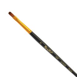 Art brush ROUBLOFF (Rublev), synthetic, hard, flat, No. 6 long handle
