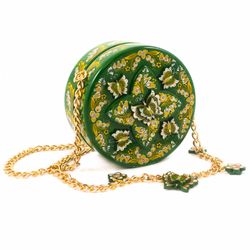 Золотая Хохлома / Round bag "Drum"