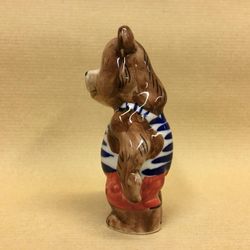 Porcelain figurine "Bear in vest"