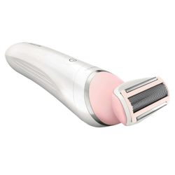 Women's electric razor PHILIPS BRL140/00, 3 nozzles, wet/dry shave, battery, white
