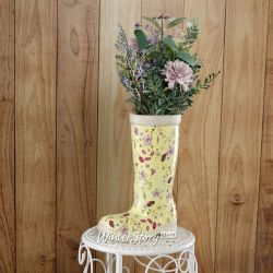 Kaemingk / Decorative planter Village de France 22 cm yellow, ceramic