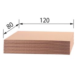 Corrugated cardboard sheet 1200x800 mm, grade T22, profile B