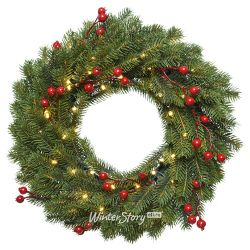 Kaemingk / Ghirlanda con lampade Berry mood 40 cm, 49 lampade LED bianco caldo, 100% CASTING, IP44