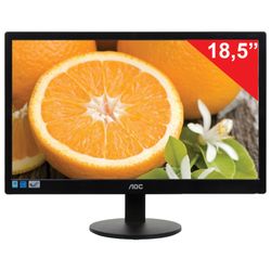 AOC / Monitor E970SWN (/ 01), 18.5 "(47 cm), 1366x768, 16: 9, TN + film, 5 ms, 200 cd, VGA, black