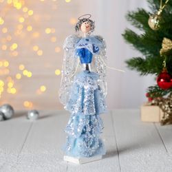 Сималенд / Figura navideña "Ángel del aire con vestido azul"