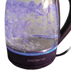 POLARIS PWK 1767CGL, 1.7 litres, 2200 w, closed heating element, glass, purple