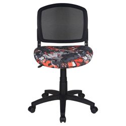 Chair CH-296NX / GRAFFITY, without armrests, black with a pattern