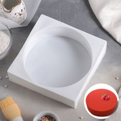 Доляна / Doliana / Form for mousse desserts and pastries "Circle", 19.5 × 5 cm, white