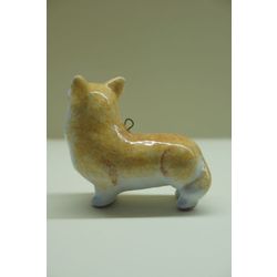 Ярославская майолика / Christmas toy "Corgi Tucker"