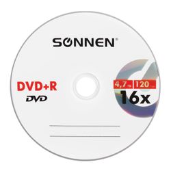 SONNEN / DVD + R Discs (plus) 4.7 Gb 16x Cake Box, SET 50 pcs.