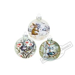 Holiday Classics / Conjunto de decorações para árvores de Natal "Medalhão. Motivos florestais", 6 unid.