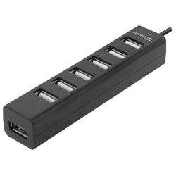 DEFENDER / Quadro Swift Hub, USB 2.0, 7 Ports, Black