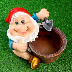 Хорошие сувениры / Figured planter "Gnome with a shovel" 32x27x24 cm