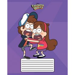 HATBER / Carnet 18 ans. cage, couverture en carton, "Gravity Falls" / 20 pcs.