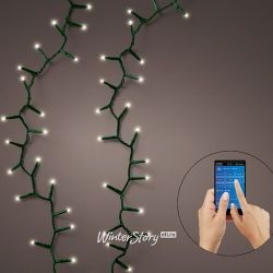 Kaemingk / LED string Lumineo Snake 16 m, 752 warm white LED lights, green PVC, telephone control, dimmer, IP44