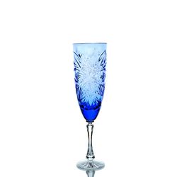 Гусевской Хрустальный завод / Un juego de vasos de cristal para agua azul aciano 6 piezas
