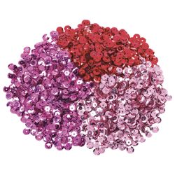 Sequins for creativity "Classic" shades of red, 6 mm, 30 grams, TREASURE ISLAND