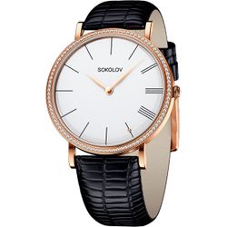 SOKOLOV / Russische goldene Armbanduhr Harmony 210.01.00.001.01.01.2