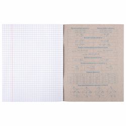 BRAUBERG / Bloc de notas LEARNING LIGHT 48 hojas, funda de cartón, ALGEBRA, jaula, punta ECO / 10 uds.