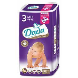 DADA / Baby diapers EXTRA CARE MIDI (pack of 60 pcs.) 4-9 kg, No. 3