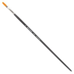 Pincel artístico profissional BRAUBERG ART "CLASSIC", duro sintético, plano, nº 6, cabo longo