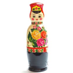 Семеновская роспись / Case "Russian fellow" for a bottle of 0.5 liters