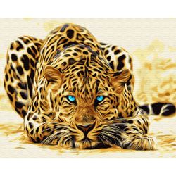 ВанГогВоМне / Dipingi con il numero "Predatore dagli occhi azzurri" 40x50 cm