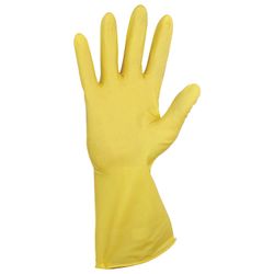 YORK / Household rubber gloves, super dense, with cotton dusting, grooved palm, size L (large)