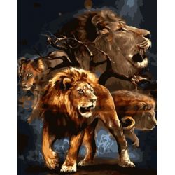 Опт-картина / Peinture par numéros 40x50 Roi Lion