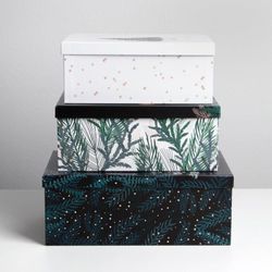 Дарите Счастье / Set of gift boxes 3in1 "Fir-trees"
