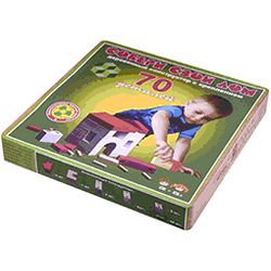 Häuser mit Befestigung "BUILD YOUR HOUSE" 70 Teile für Kinder ab 3 Jahren