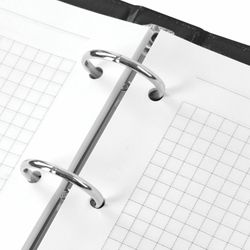 BRAUBERG / Notebook on rings A5 (180x220 mm), 80 sh., PVC cover, cage, black / 4 pcs.
