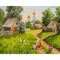 Опт-картина / पेंटिंग ग्राम मंदिर