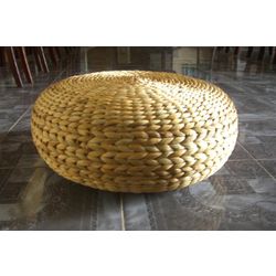 Wicker pouf