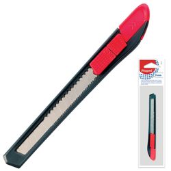 Knife 9 mm stationery MAPED (France) "Start", lock, black housing-red, Euro slot