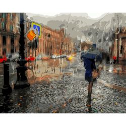 Опт-картина / Pintura por números 40x50 Lluvia