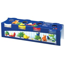 植物性橡皮泥（造型面团）STAEDTLER，4 种颜色，520 克，（白色、黄色、红色、蓝色）