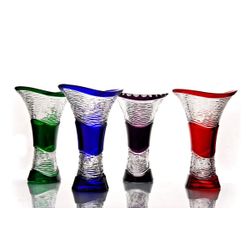 Гусевской Хрустальный завод / Crystal vase for flowers "Serenade" green