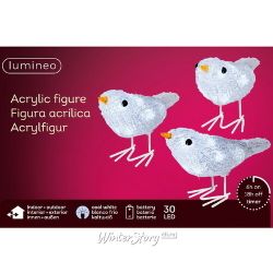 Kaemingk / Figuras de LED Birdie Ice Trio 16 cm, operado por bateria, IP44