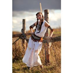 Снежинка / Snowflake / Sundress "Bereginya" free silhouette
