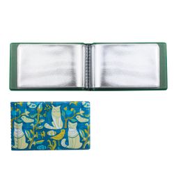 DPS / Porte-cartes de visite "Chat turquoise" simple rangée pour 28 cartes de visite, de réduction ou de crédit