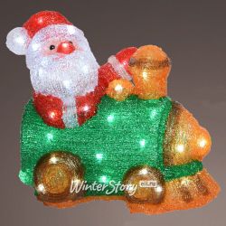 Kaemingk / Luminous figure Santa Claus - Christmas Train 39 cm, 50 LED lights, IP44