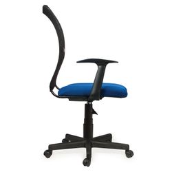 Armchair BRABIX "Spring MG-307", with armrests, combined blue / black TW