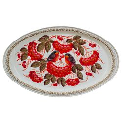 Жостово / Articulated Zhostovo tray 41x25 cm