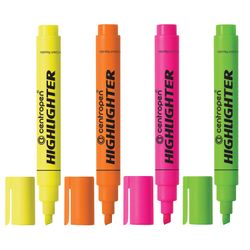 A set of highlighters CENTROPEN 4 PCs., ASSORTED, line 1-4,6 mm