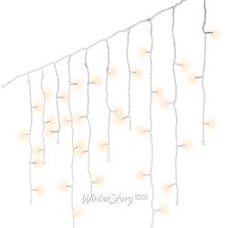Kaemingk / LED guirlanda Fringe 20 * 0,5 m, 490 lâmpadas LED brancas quentes, controlador, PVC branco, IP44