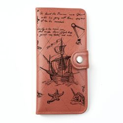 Clutch button mini with finished edges "Ship" red