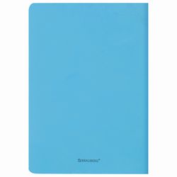 BRAUBERG / Notebook 48 y. checkered cover leatherette SoftTouch, stitching, A5 (147х210mm), BLUE, RAINBOW / 10 pcs.